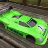 This is a McAllister Riley Daytona Prototype body.  Now off the USGT approved list, but its still ok to run at my local track.  I made this one for ME and it will go on my Team Associated TC6.