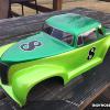 ASCOT Modified body from McAllister Racing.  I love this vintage look and plan to put this on my own Traxxas Slash.  Createx metallic green and lime green.  