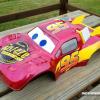 I airbrushed this "Lightning McQueen" body for a Dad who is giving it to his son for his Birthday.  What a cool Dad!  It turned out as I'd hoped.  The body is a Parma Speedflo SCT.  