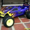 Proline "Bull Dog" body for RC10T4 or RC104.1.  Faskolor paint.  Metallic purple by Faskolor is an AWESOME color, especially in the sun!