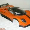 This is HPI's "Zonda" body.  This particular one is perfect for USGT or other on road touring classes.  The ultimate in Super Car looks!  Painted to match the one in Need for Speed.  Faskolor metallic orange and black.  