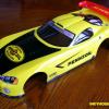 HPI Viper body painted with Faskolor paints for a "Pennzoil Racing" theam.  Bright!