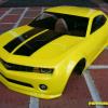 The new sixth generation Camaro body is awesome!  This one was done with Faskolor yellow and black to match the car called "Bumble Bee" in the Transformers movie series.