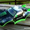 Sometimes a design catches on.  This is another Monster Energy body that I did for a local Indianapolis racer.  Parma SpeedFlo body.  We left some holes unopened front and back so that we could "tune" it for flight later!
