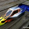 A close-up of the Kyosho buggy body.  Faskolor paints throughout.  Nose still needed to be dremeled to match but racer wanted to do that.  