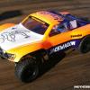 This is the Traxxas body for the Slash 4x4 on a 2WD Slash.  Faskolor paints.  Hand cut flames and "JACKWAGON" name.