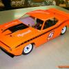 Vintage Trans Am HPI Cuda body done with neon orange.  Not a scale color, but then again, it looked great!