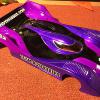 Airbrushed this PROTOform body for a Team Associated 12R5.2 pan car this evening. Very PURPLE with Faskolor neon purple and metallic purple. Better outdoor photos tomorrow.
