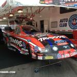 Going out to the track, this is Courtney Force's pit area.  The team was working hard and it was hot!