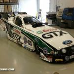 John Force's Funny Car (one of them) getting shiney and ready to rock and roll!